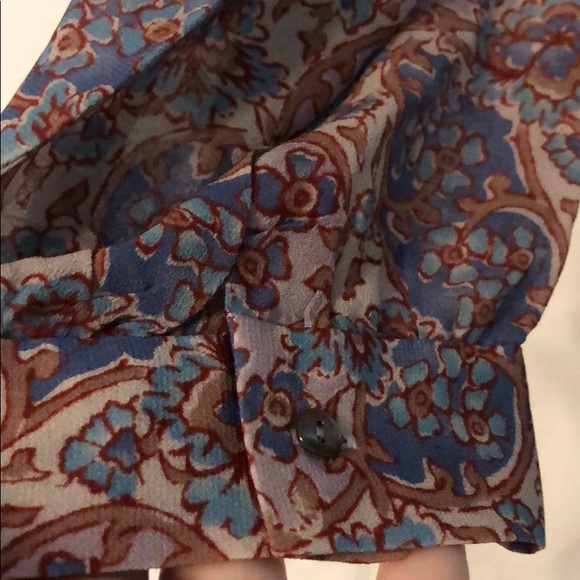 NWT Frye Violet printed blouse,Size M - Picture 7 of 7